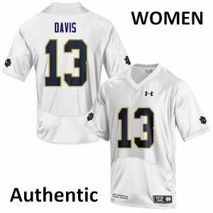 Authentic-Women-13-Avery-Davis-Notre-Dame-Fighting-Irish-College-Football-Jerseys-Sale-White