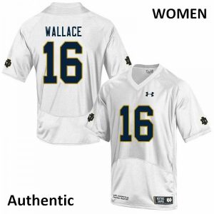 Authentic-Women-16-KJ-Wallace-Notre-Dame-Fighting-Irish-College-Football-Jerseys-Sale-White