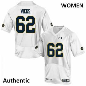 Authentic-Women-62-Brennan-Wicks-Notre-Dame-Fighting-Irish-College-Football-Jerseys-Sale-White