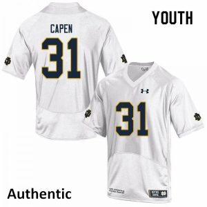 Authentic-Youth-31-Cole-Capen-Notre-Dame-Fighting-Irish-College-Football-Jerseys-Sale-White